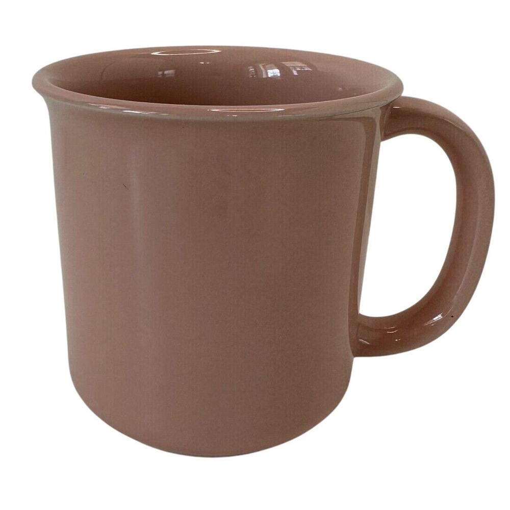 Crown Corning Mug Japan Pink D Handle Stoneware Coffee Tea Vintage